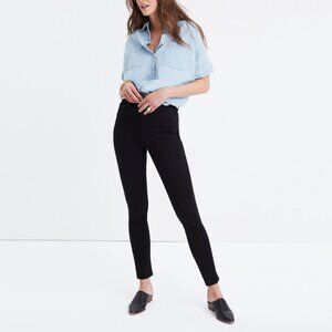 Madewell 10” High Rise Black Skinny Jeans Size 28